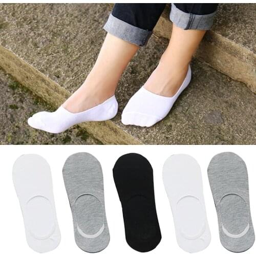 6Pcs/3Pair Black White Gray High Quality Boat Socks Summer Style Women Men Low Socks Invisible Cotton Socks Slippers Sox