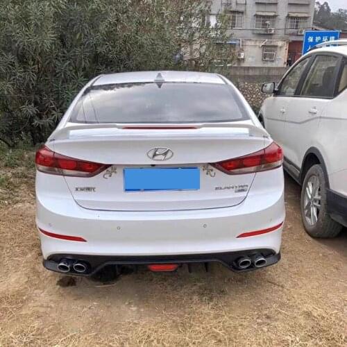 For 2017 2018 2019 2020 new Elantra Spoiler ABS Material Car Rear Wing Primer Color Rear Spoiler For Hyundai Elantra Spoiler