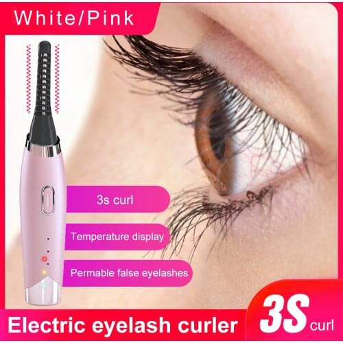Electric Eyelash Curler Heated Eyelashes Curling Beauty Makeup Tool Long Lasting Lash Lifting Accessories Ironing Comb Lady Gift