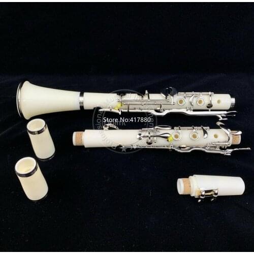 New First-class G key clarinet Ebony Wood White silver-plated keys Good material and sound with Case Free Shipping