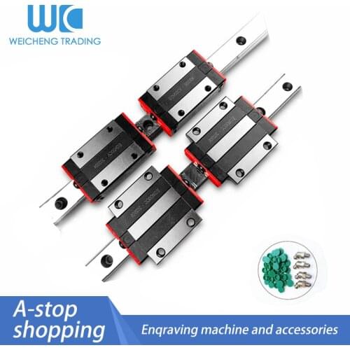 Upgrade HGR30 2pcs 30mm HGR30 L 2400 2450mm linear rail guide + 4pcs HGH30CA / HGW30CC bearing CNC parts