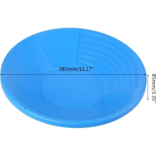 15" Plastic Gold Pan Gold Basin For Sand Mud Mineral Processing Tools 85AC