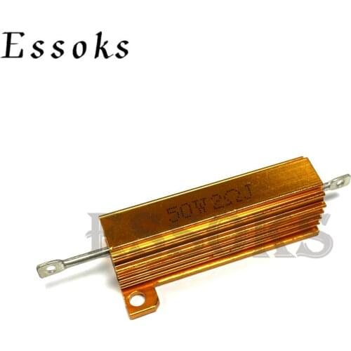 50W Aluminum Power Metal Shell Case Wirewound Resistor 0.01 ~ 100K 0.1 0.5 1 2 3 4 5 6 8 10 20 50 100 200 300 500 1K 10K 50K ohm