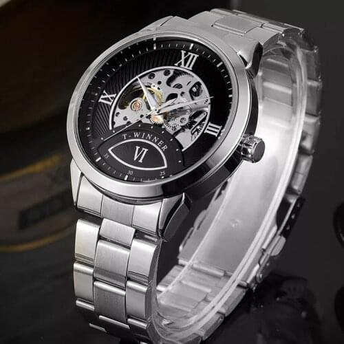Luxury 4154 Fashion Male Wrist Business Automatic Skeleton Men Mechanical Sports Male Wrist Watches