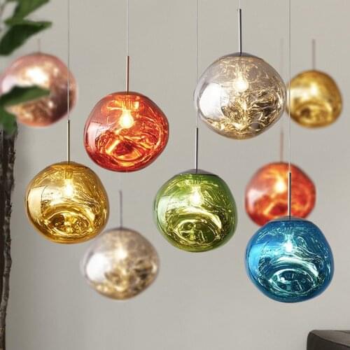 Nordic LED Color Acrylic Lighting Fixtures Bar Creative Lava Ball Pendant Light Attic Kitchen Lights Indoor Lighting Home Decor