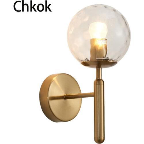 Chkok Nordic LED wall lamp modern INDOOR wall lamp luxury bedroom bedside lamp bar corridor aisle crystal lighting wall lamp