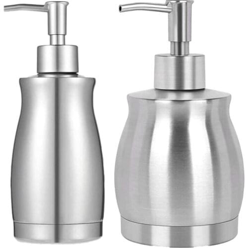 Stainless Steel Countertop Soap Dispenser Liquid Bottle for Kitchen & Bathroom Hand Dish Lotion Soap Pumps