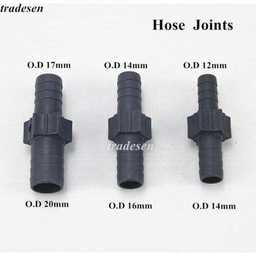 2Pcs 14 16 20mm To 12 14 17mm Dark Grey Pagoda Connector Garden Hose Adapter Irrigation Pipe Soft Hose Joint Accessories