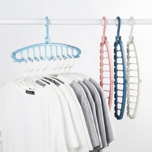 Nine-hole Hanger Clothes Storage Rack Multifunctional Non-slip Dormitory Student Space-saving Spiral Drying Hook