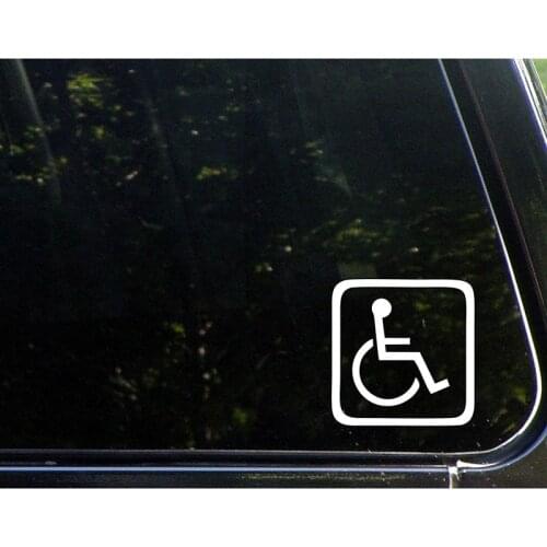 Handicap Logo 4inches x 4inches Vinyl Die Cut Decal Sticker For Windows car styling sticker