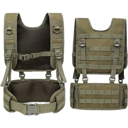 Military Airsoft Tactical Molle Carrier Combat Vest Shoulder Waist Packs Bags Hunting Army Assault Vest Military Gear