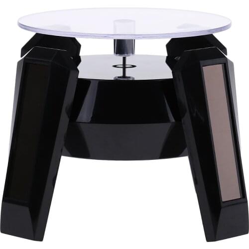 LED Solar/Battery Powered Rotating Jewelry 360 Dergee Display Stand
