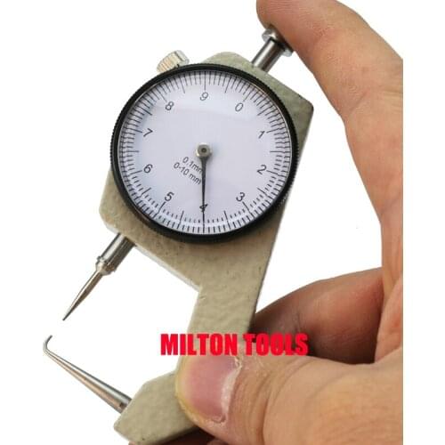 High quality Dial Thickness Gauge Curved Tip 0-10mm For Hollow Pipe Or Circular Tube Caliper Gauge Measuring Tools