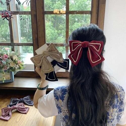 Women Large Bow Hairpin Lady Korea Back Head Hair Clips