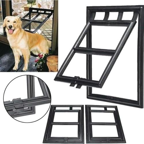 24*29cm Lockable Plastic Pet Dog Cat Kitty Door for Screen Window Security Flap Gates Pet Tunnel Dog Fence Door Pet Screen Door