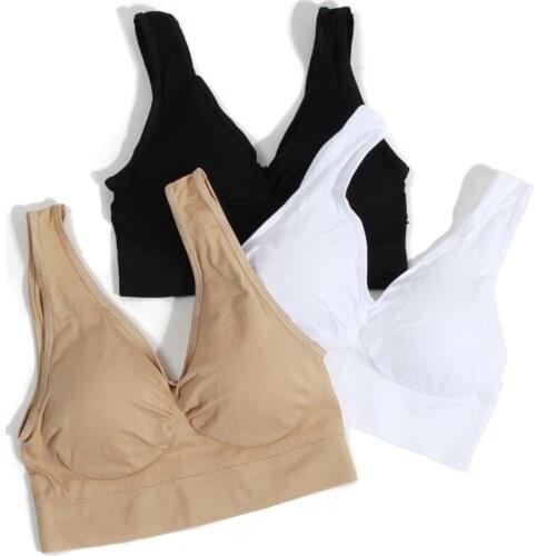 Women Athletic Running Sports Bra Gym Fitness Seamless Padded Shockproof Bra Vest Tank Top S-3XL