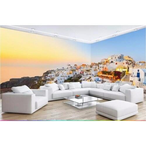 3d wall murals wallpaper for walls 3 d photo wallpaper European retro greek landscape sunset mediterranean room Home decor