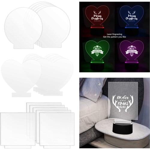 6Pack Acrylic Sheet Clear Cast Plastic glass Panel Thick (2mm) for LED Light Base Signs DIY Display Projects Craft