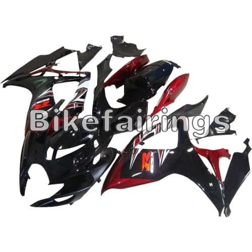 ABS Motorbike Body Frames For Suzuki 06 07 GSXR600 GSXR750 K6 2006 2007 Injection Covers Red and Black Cowlings