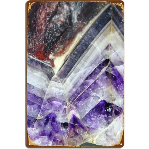 Amethyst Mountain Quartz Metal Signs Club Living Room Classic Mural Painting Tin sign Posters