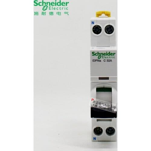 IDPNa Schneider DPN Circuit Breaker 1P + N Air Switch Household Easy9 Series Double In Double Out DPN 6A 10A 16A 20A 25A 32A 40A