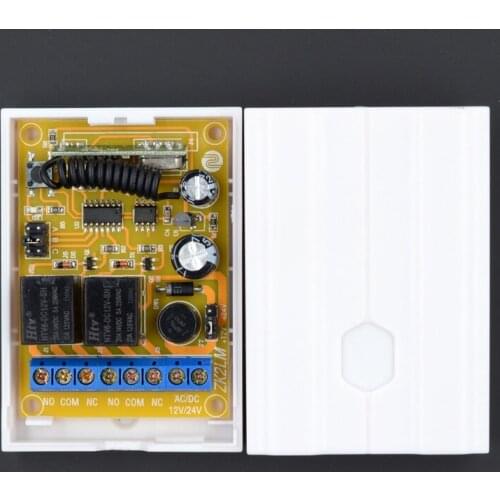High-quality 12V 24V 2CH RF Wireless Remote Control Lighting Switch Receiver With 2CH Relay For Smart Home 315Mhz/433.92Mhz