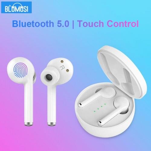 Wireless Earphones Headphones Bluetooth 5.0 TWS Stereo Sound Bass Earbuds Hands free Phone Call Noise Reduction Sports Headset