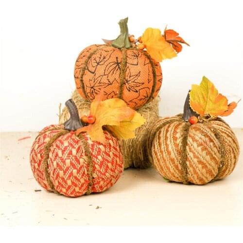 5.5" Pumpkin Line&Foam Artical Decos for home Wedding Fall Accessory Village Festival Rustic Christmas Craft Pumpkins