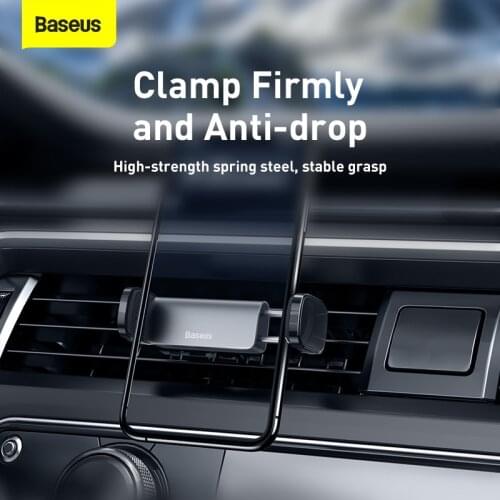Baseus Car Mount Holder for 4.7-6.5inch Mobile Phone Universal Car Air Outlet Bracket for iPhone Adjustable Car Phone Stand