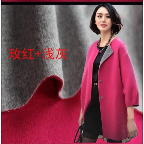 Double - sided two - color cashmere fabric autumn and winter cashmere wool high - end export coat wool fabric wool cloth