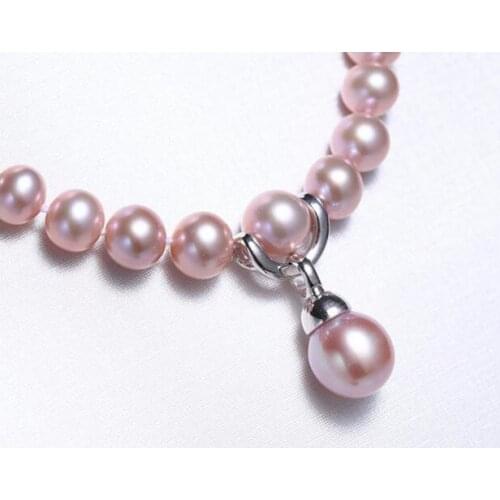 ELEGANT 9-11mm south sea round lavender pearl necklace 18"925s kkk
