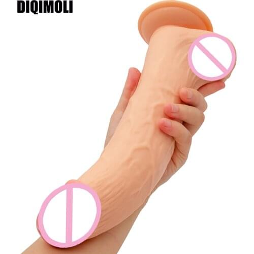 26CM*5.5CM Oversized Dildos Realistic Soft Skin Feeling Huge Penis Erotic Phallus Big Dick Adult Sex Toys for Women Masturbation