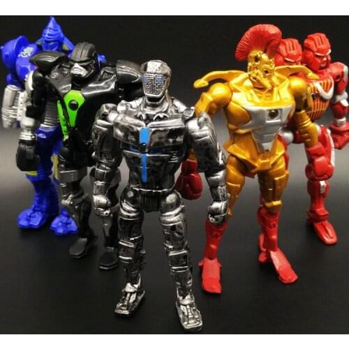 13cm 8pcs/set Real Steel Zeus Atom Midas Adam Duracell Raider Robot Model Toys Gift Action Figure Cartoon dolls OPP Packaging