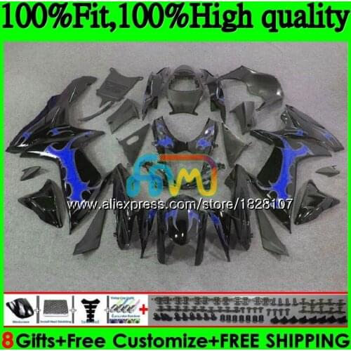 Injection For SUZUKI GSXR Blue flames 600 750 GSXR750 11 12 13 14 15 39BS.25 K11 GSXR600 2011 2012 2013 2014 2015 2016 Fairing