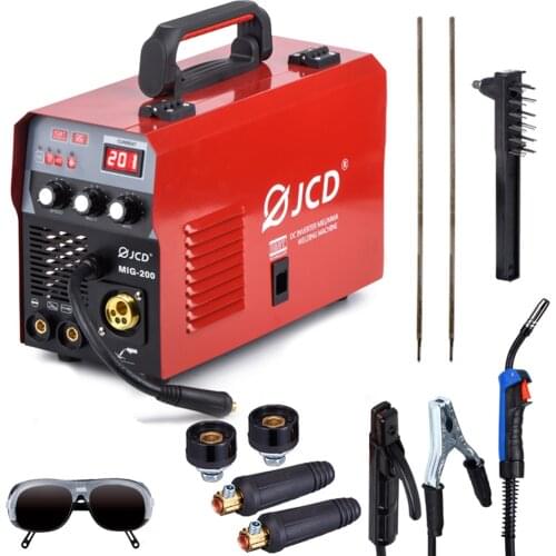 JCD IGBT MMA DC Inverter ARC Welder 220V 200A Welding Machine LCD Digital Adjustable Welder For Home DIY Beginners Welder
