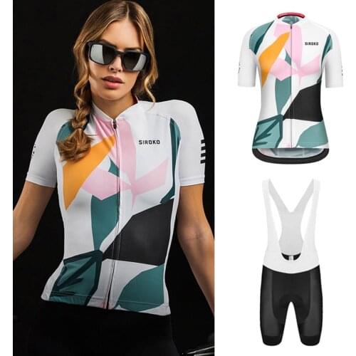 Siroko Cycling Jersey Set Women Bib Shorts 9D Gel Pad Summer Bike Wear Clothing Short Sleeve Maillot Ciclismo Hombre