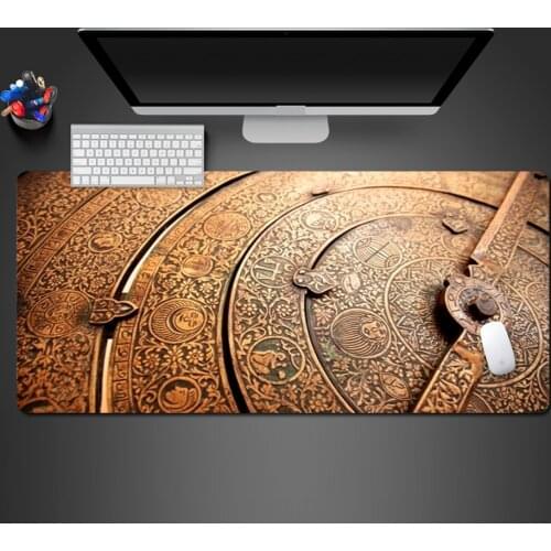 Noble Retro Clock Mouse Pad Lock Edge Washable Game Mousepad Computer Gamer Professional Rubber Game Pad Best Christmas Gifts