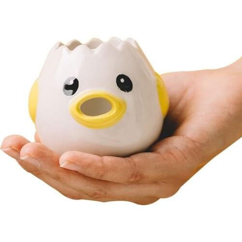 Creative Egg Separator Cartoon Chicken Egg Yolk White Separator Ceramics Dining Cooking Gadget Kitchen Accessories