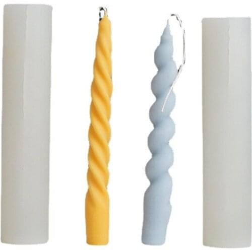 Twist Candle Mould DIY Candle Silicone Mould Rotary Screw Rod Wax Mould Twist Candle Silicone Mould