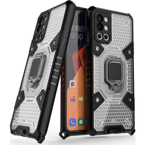 Magnetic Armor Camera Lens Protection Phone Case For OnePlus 9R Magnetic Ring Holder Stand Cover For OnePlus 9R Back Cover
