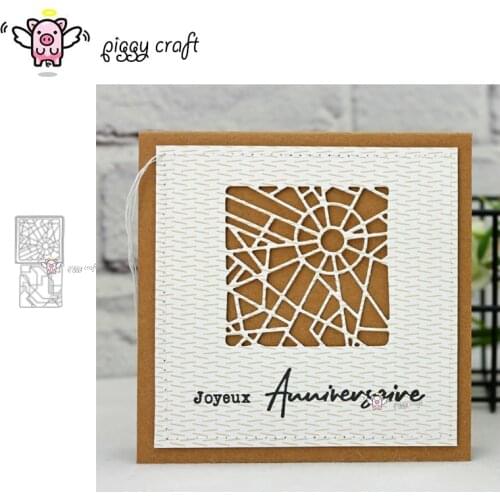 Piggy Craft metal cutting dies cut die mold Irregular square frame Scrapbook paper craft knife mould blade punch stencils dies