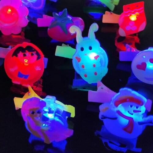 Flashing Cartoon Hair Clip Children hairpins kids gift toys Party Supplies Flashing Headwear Santa Claus Hair Braid Decoration