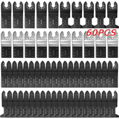 20/60pcs Multi-Function Bi-metal Precision Saw Blades Oscillating Blade Multi Wood Cutting Kit Chipboard Tool Circular Saw Blade