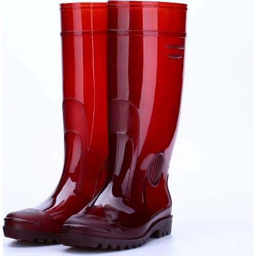 Men Rain Boots Mens Boots Watertightness Boots Labor Safety Plastic Shoes Work Site Waterproof Anti-slip Acid And Alkali Re