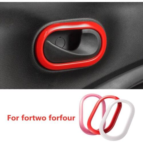 Car Interior Door Handle Panel Sticker Cover Moulding Trim for Smart fortwo forfour 2015 2016 2017 2018 2019 2020 Styling