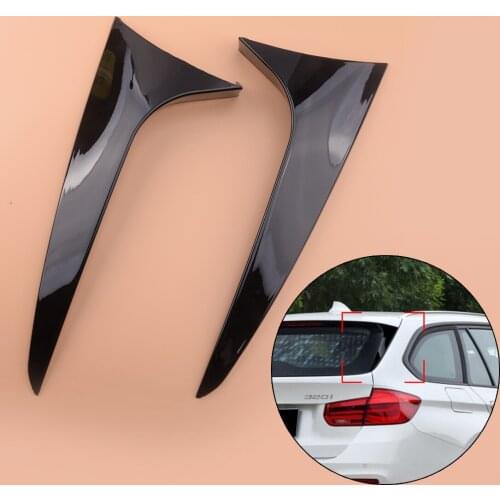 2Pcs Glossy Black Rear Window Side Spoiler Splitter Fit for BMW 3 Series F31 Touring Wagon 2012 2013 2014 2015 2016 2017 2018