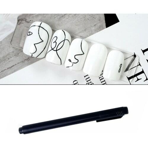 1 Pcs Nail Art Graffiti Pen Waterproof Drawing Painting Liner Brush DIY Flower Abstract Lines Details Nail Art Beauty Tool