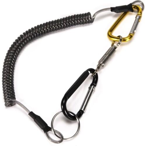 Fishing Tools Portable Strong Magnetic Carabiner Outdoor Fishing Stainless Steel Magnetic Buckle Anti-lost Hand Strap Lanyard