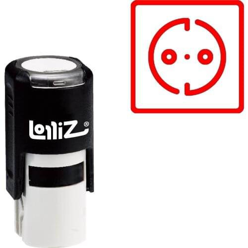 LolliZ Socket Self-Inking Rubber Stamp - Modern Symbol Series