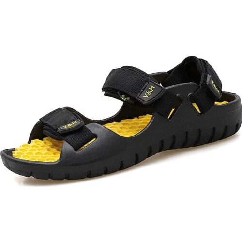 Men Sandals Outdoor Summer Beach Loop Toe Shoes Lightweight Removable Soft Sole Non-Slip Male Casual Slippers Comfortable 39-44